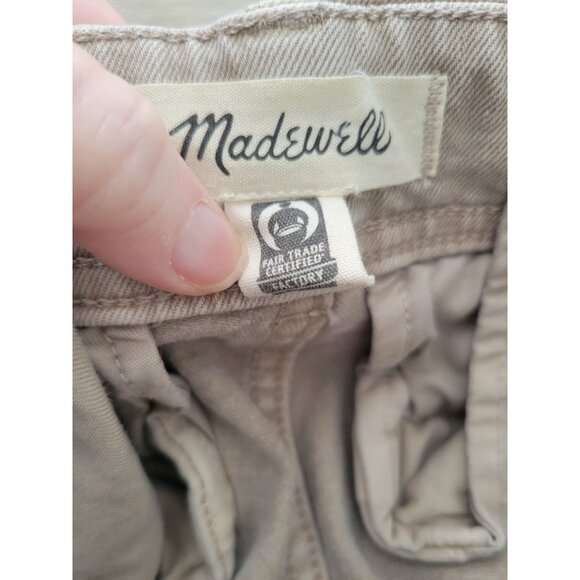 Madewell Womens Tan Tapered Demin Trousers Jeans size 27 Preppy Neutral - Picture 3 of 11